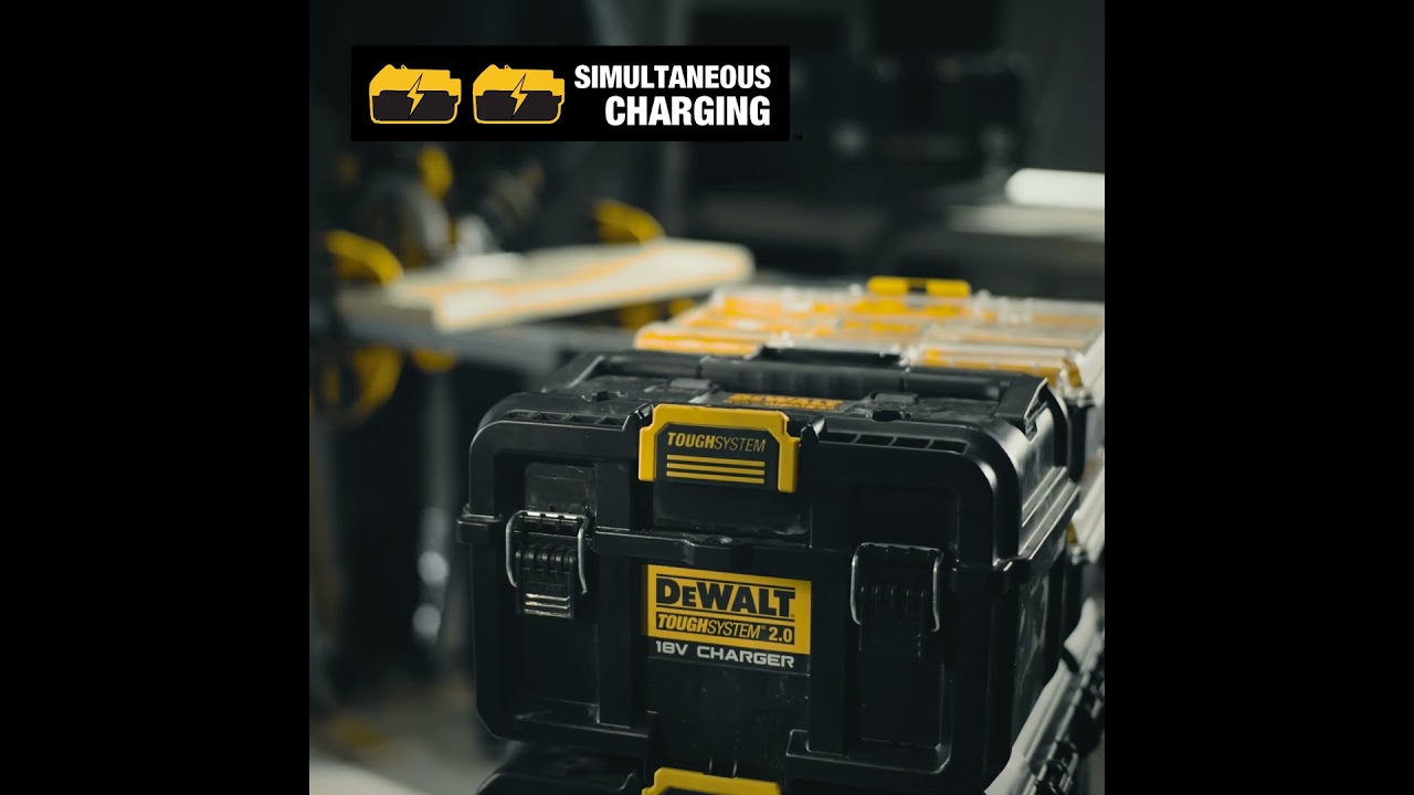 DeWalt ToughSystem 2.0 Charger Box &ndash; Dual Charging & Battery Storage in One | Toolstation