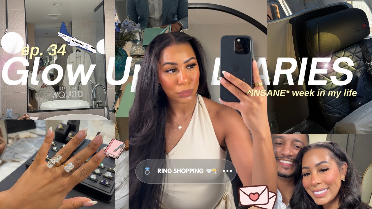 GLOW UP DIARIES | 💍 shopping, productive week in my life, my FIRST brand  trip, + beauty maintenance