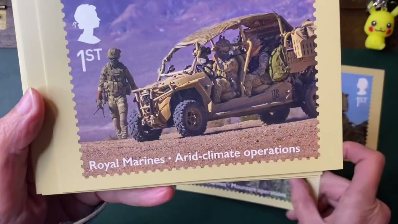 Royal Mail Stamp release and Postcards to Match. Royal Marines PHQ and stamps, for Postcrossing