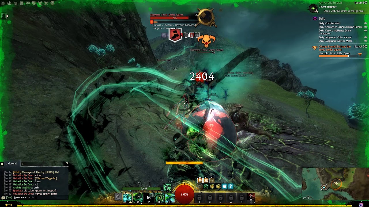 Guild Wars 2 | Champion Toxic Spider Queen | Necromancer | Solo