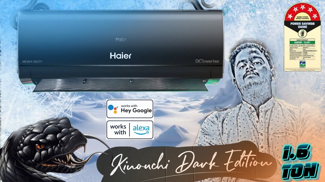 Ai  how it's i❓Haier Dark Edition 1.6 Ton 5 Star Smart  AC | md easa don