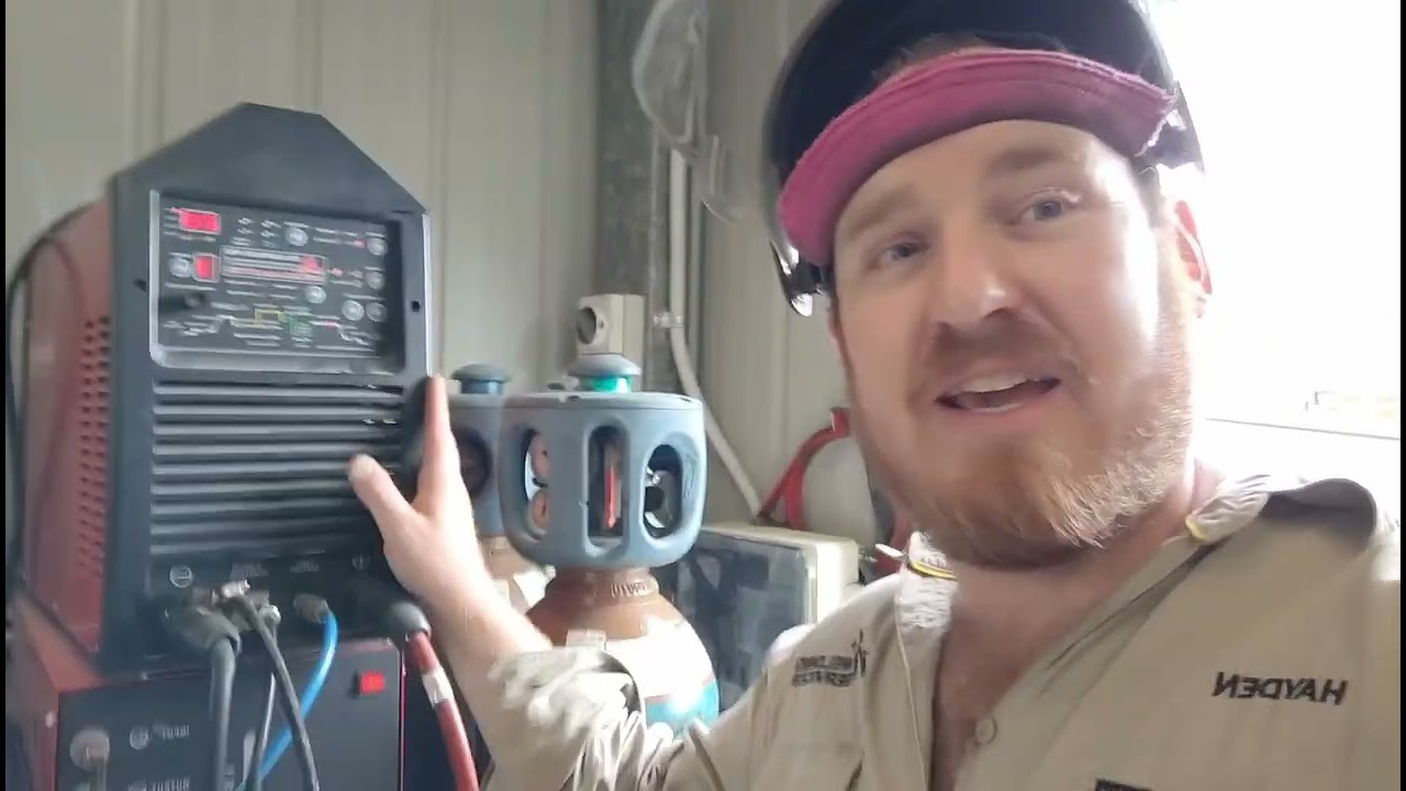 Fabricating and welding on a Electric trolling motor bracket for boat.