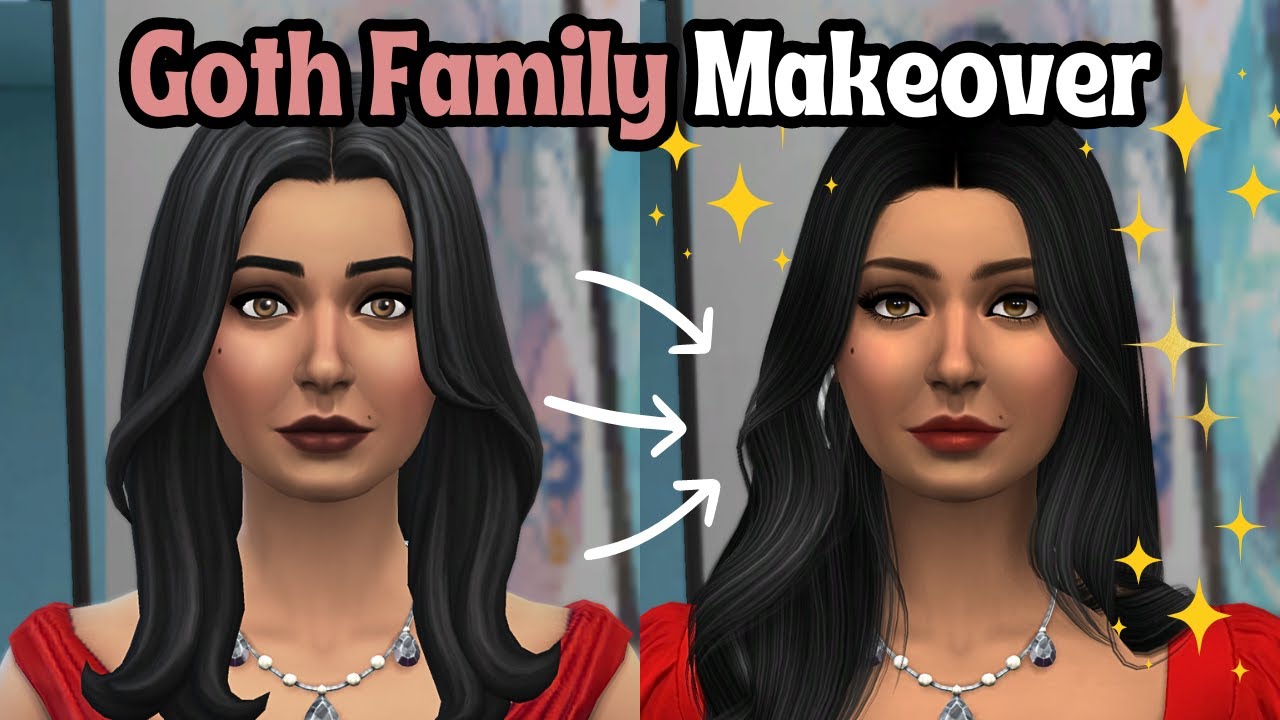 Giving The Goth Family the Makeover They Deserve ❤️‍🔥 | The Sims 4 EA Townie Makeovers