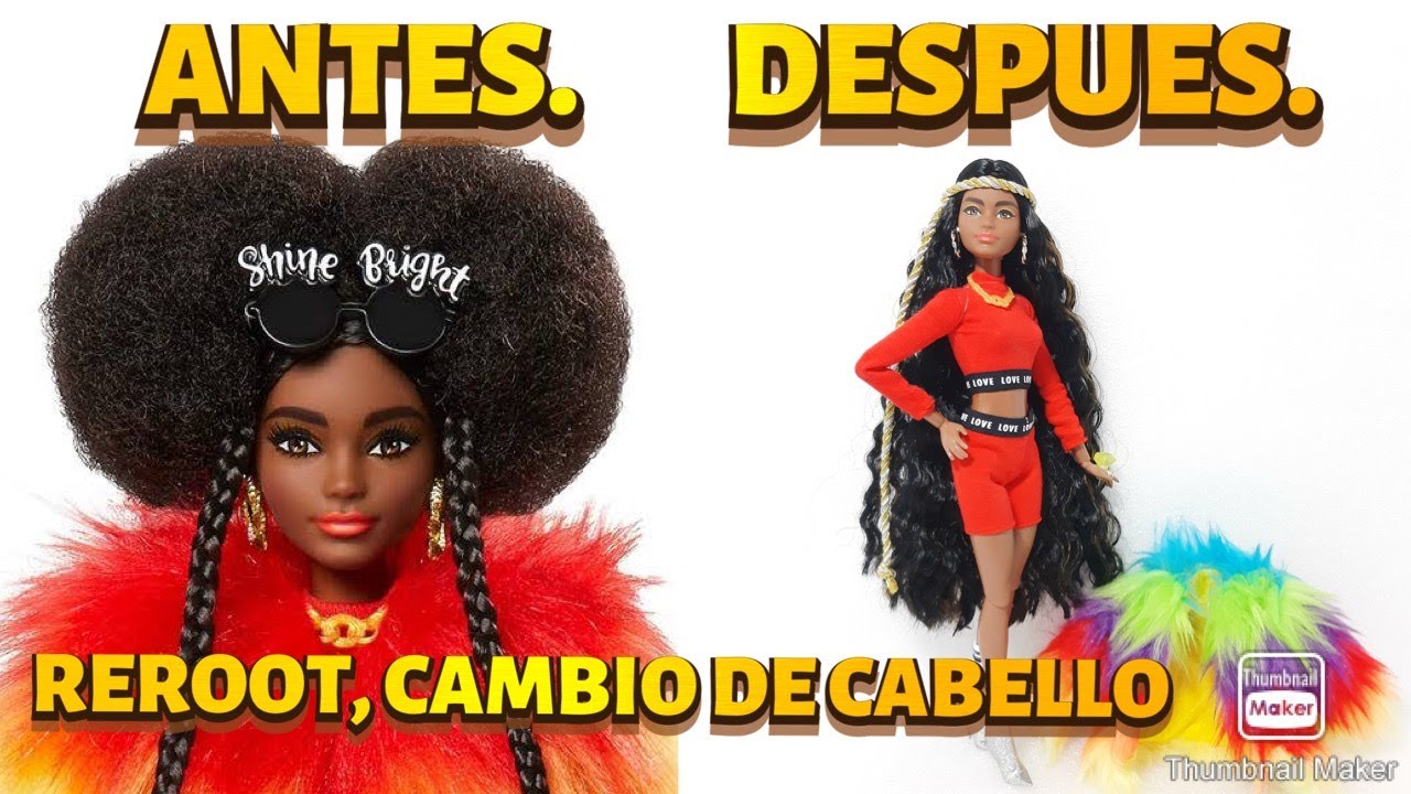 CAMBIO DE CABELLO A BARBIE EXTRA#1,  REROOT, COMO CAMBIAR CABELLO DE BARBIE.