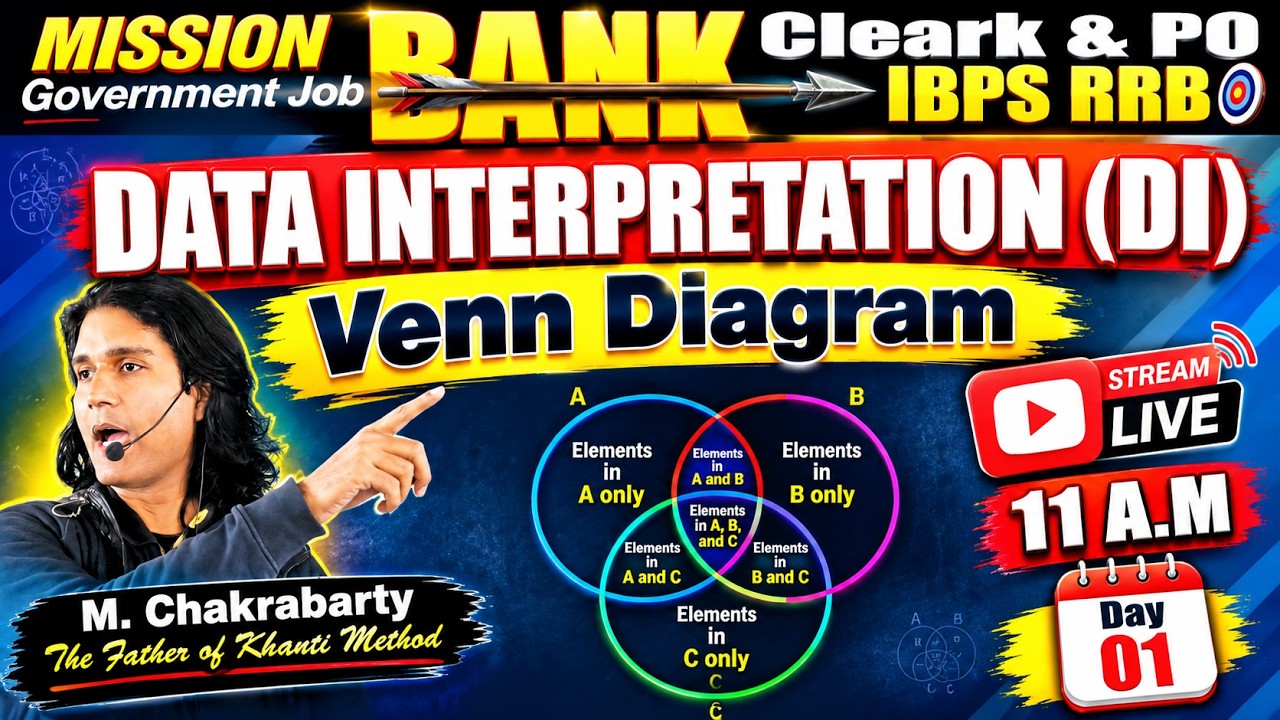 @Chakrabarty Mathematics | DATA INTERPRETATION(DI) | Venn Diagram | Day 1