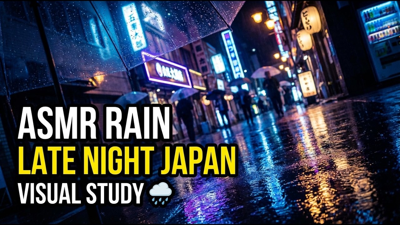 Rainy Streets Tokyo 🌧️ Lofi Hip Hop Beats for Calm, Focus & Night Study