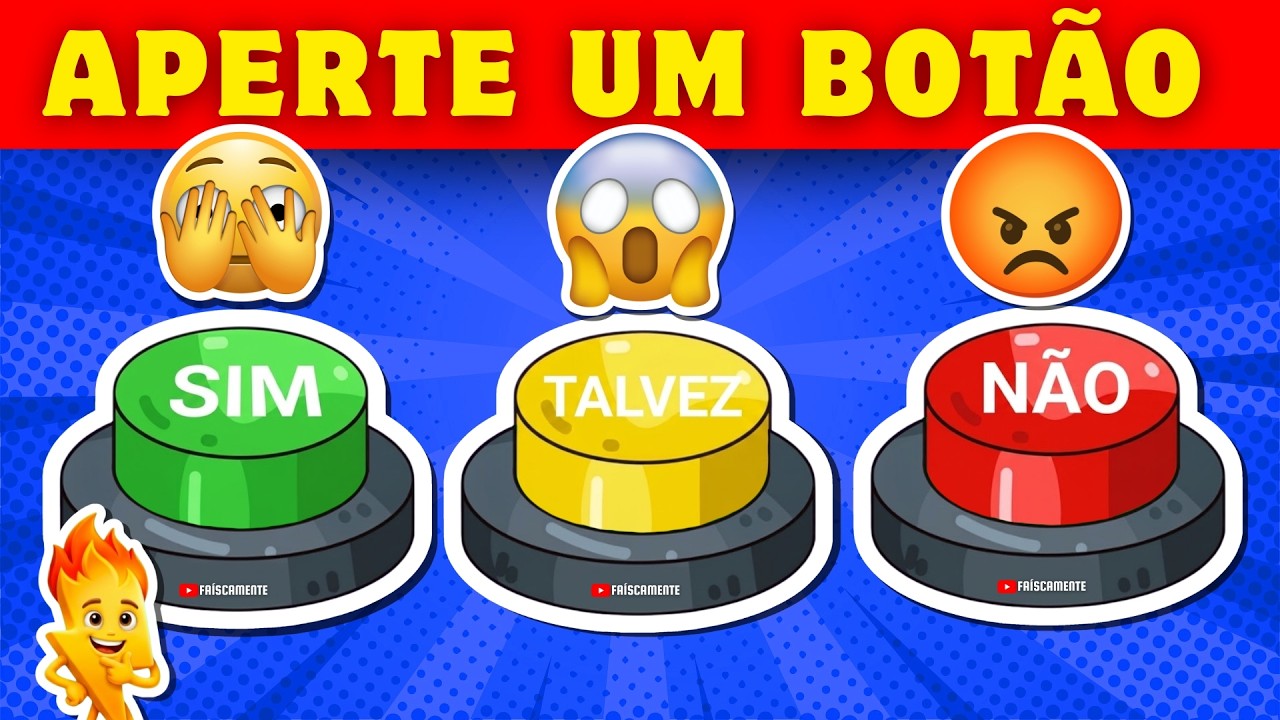 🤔 SIM, NÃO ou TALVEZ? | Aperte um BOTÃO 🔥 Desafio das Escolhas #quiz #faíscamente