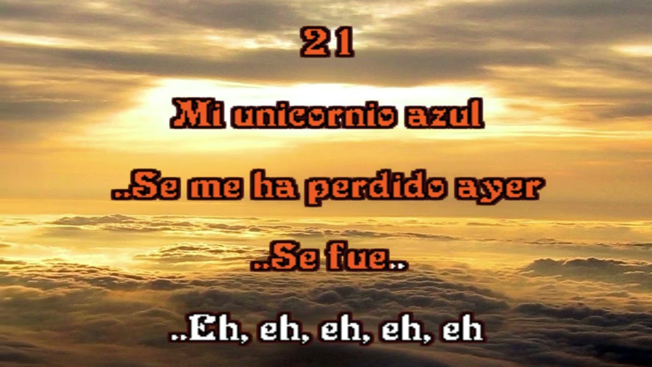 MI UNICORNIO AZUL KARAOKE SILVIO RODRIGUEZ