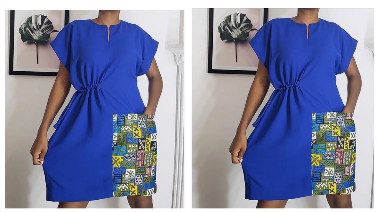 TRENDY POCKET DOLMAN DRESS ||How to cut and sew a 👗