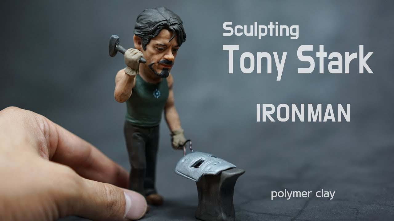 Sculpting Tony Stark (Ironman) - Polymer clay tutorial