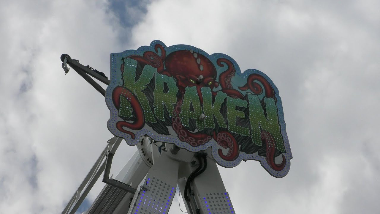 Kraken Ride at the Florida State Fair - 4k