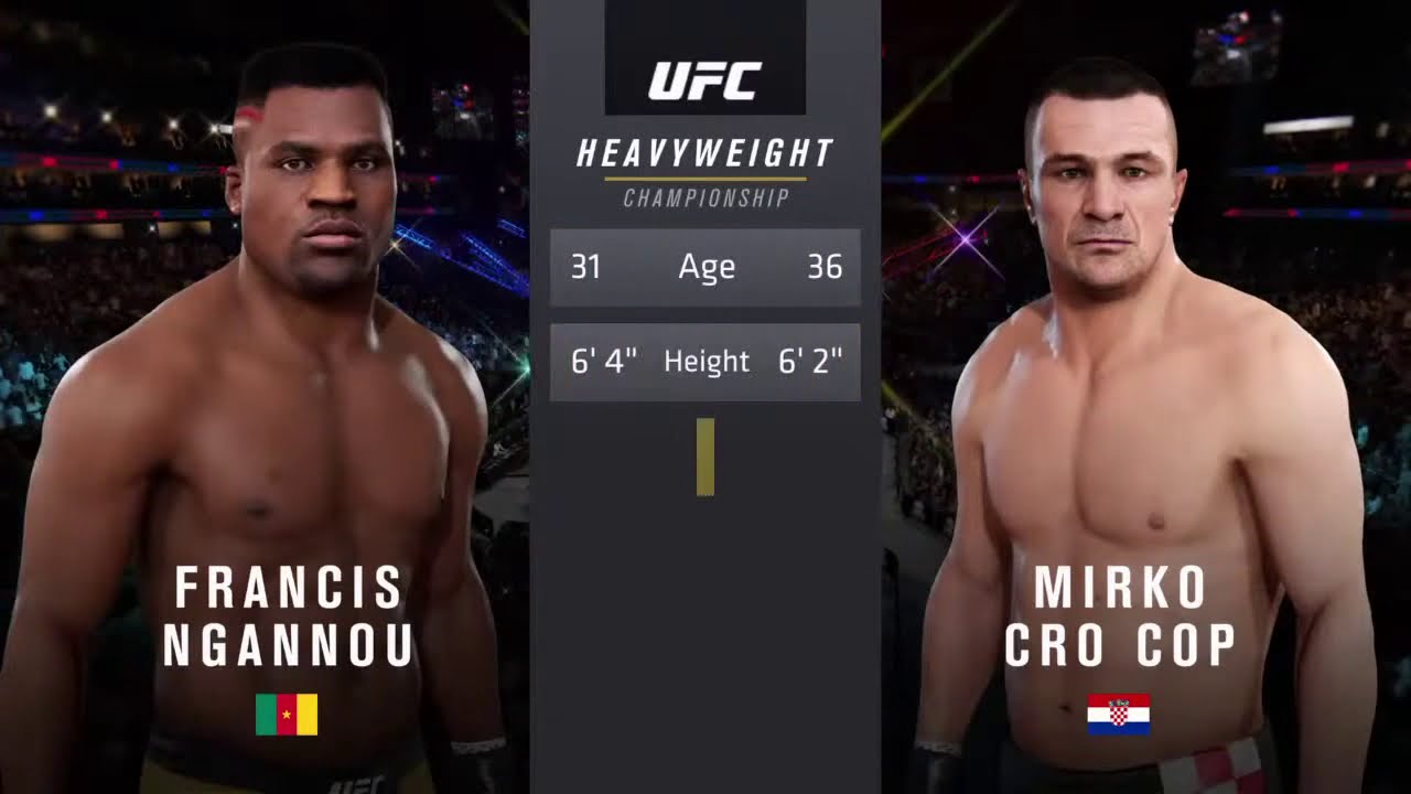 Mirko Cro Cop VS Francis Ngannou  (Fight Simulation) EA Sport UFC