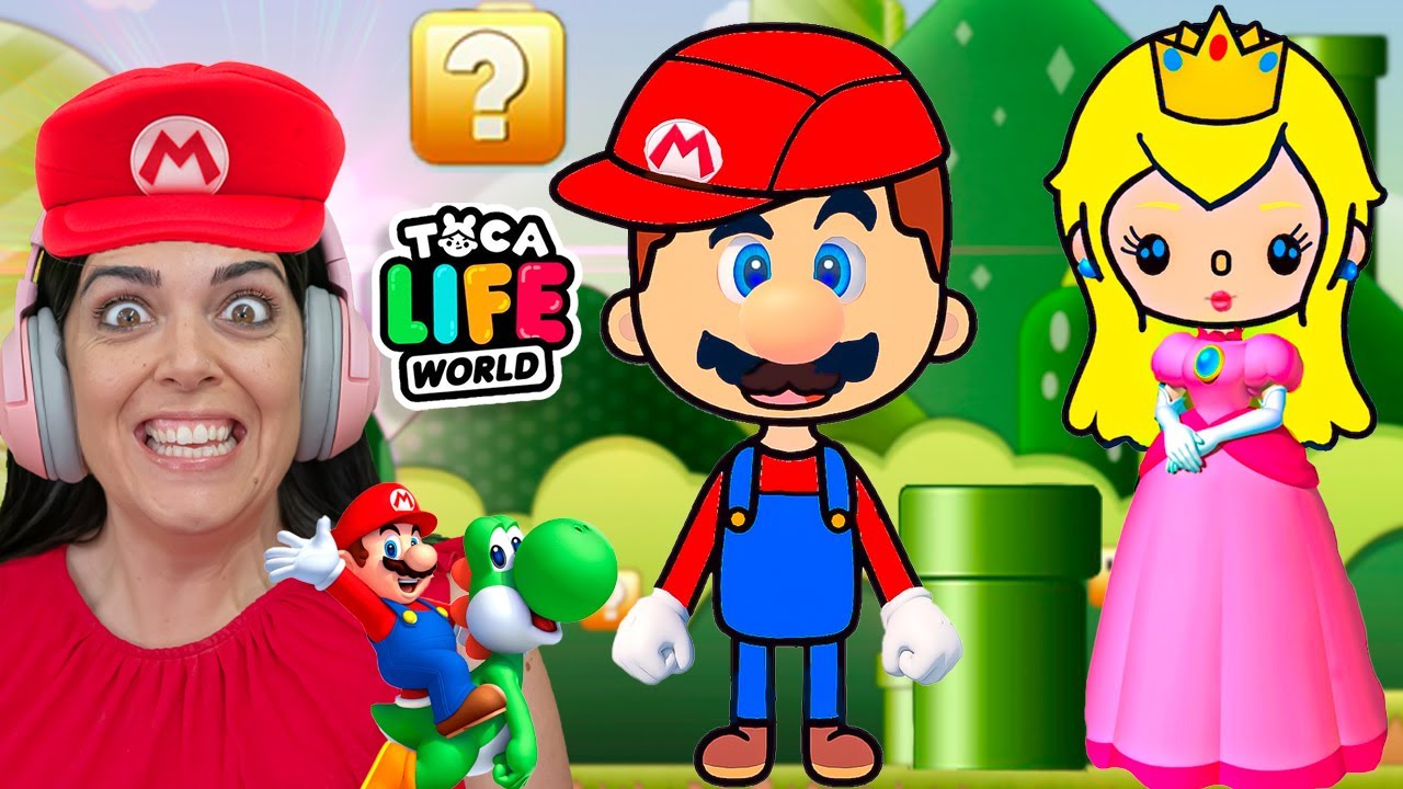 Creo a SUPER MARIO BROS, LUIGI Y PRINCESS PEACH en TOCA LIFE WORLD