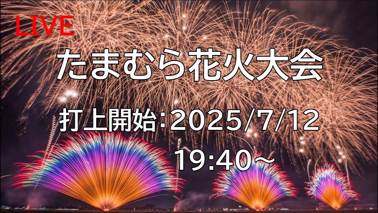 [花火配信] 25.7.12 たまむら花火大会 Tamamura Fireworks [群馬県玉村町]