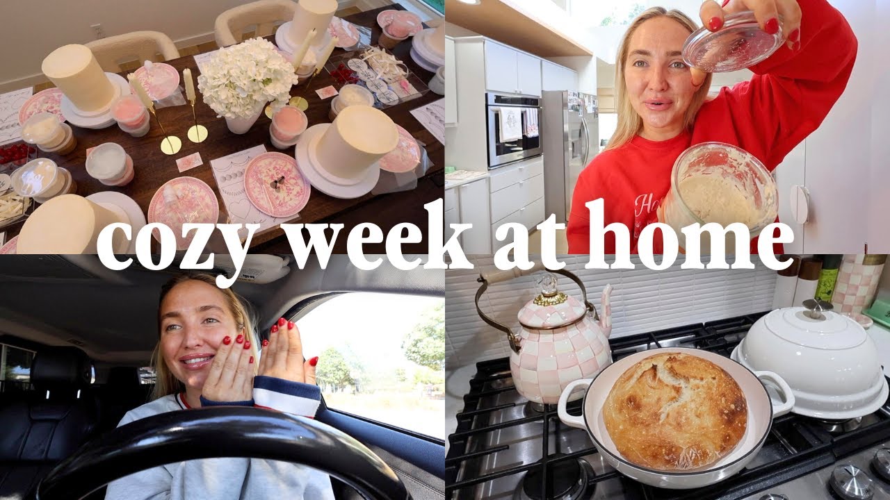 WEEK IN MY LIFE AT HOME 🏡🍂 cozy days, first sourdough loaf, keaton visits and productive work week