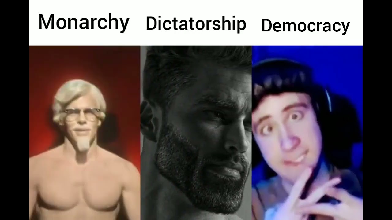Monarchy vs Dictatorship vs Democracy
