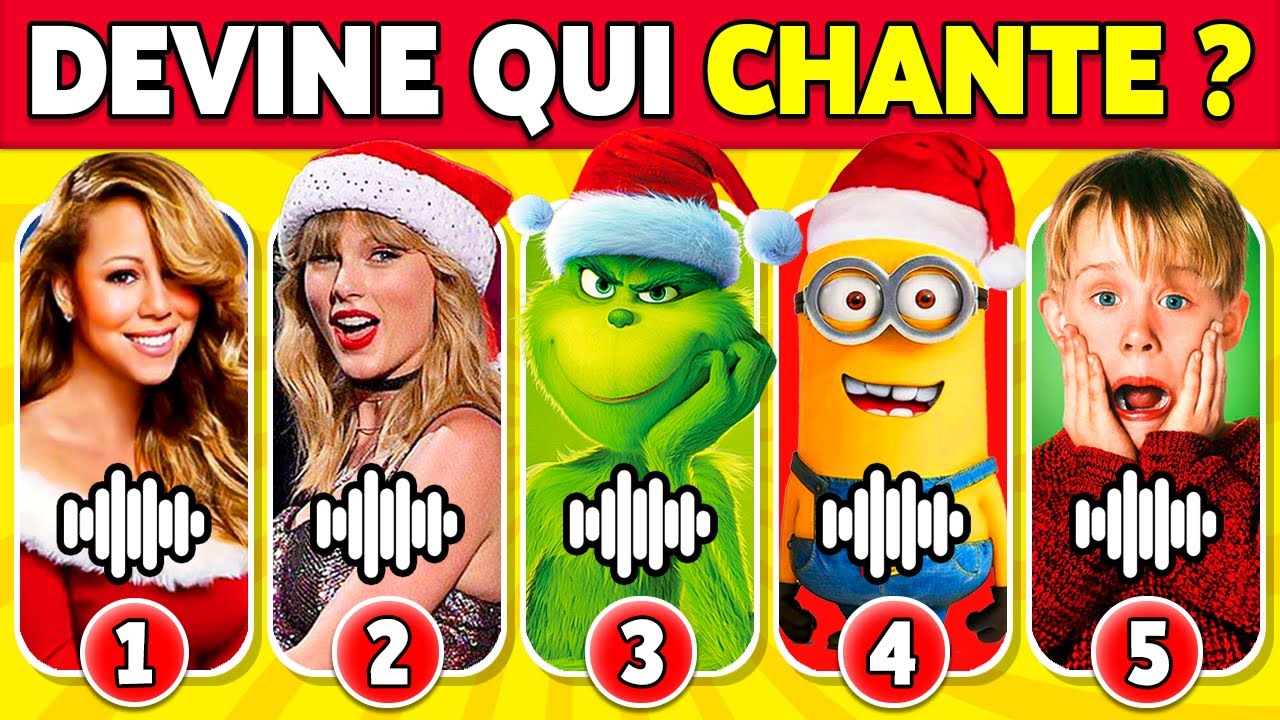 Devine qui CHANTE spécial NOËL 🎙️🎵🎅 | Ariana Grande, Mariah Carey, Taylor Swift, Le Grinch