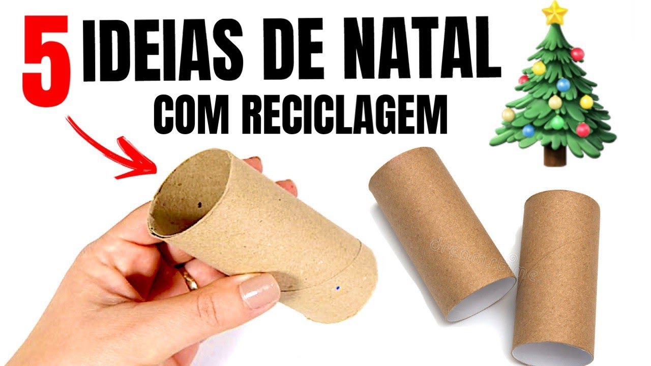 5 IDEIAS DE DECORA&Ccedil;&Atilde;O DE NATAL SIMPLES E BARATO🎄RECICLAGEM | SHOW DE ARTESANATO