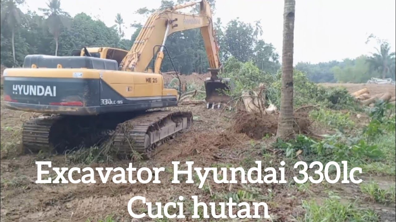 Excavator Hyundai 330lc cuci hutan