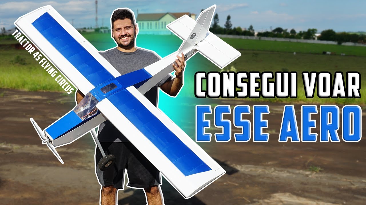 Finalmente voei meu aeromodelo TRACTOR 45