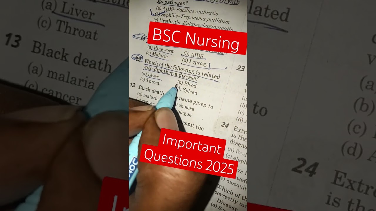 Bsc Nursing Entrance Exam 2025 #shorts #bscnursing #neet #entranceexam #biology #viral