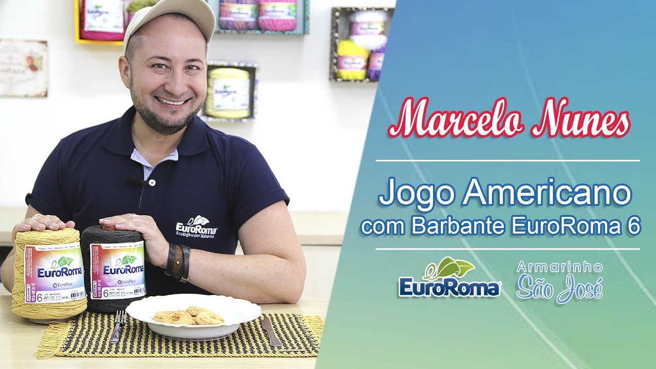 Jogo Americano de Crochê por Marcelo Nunes | Barbante EuroRoma