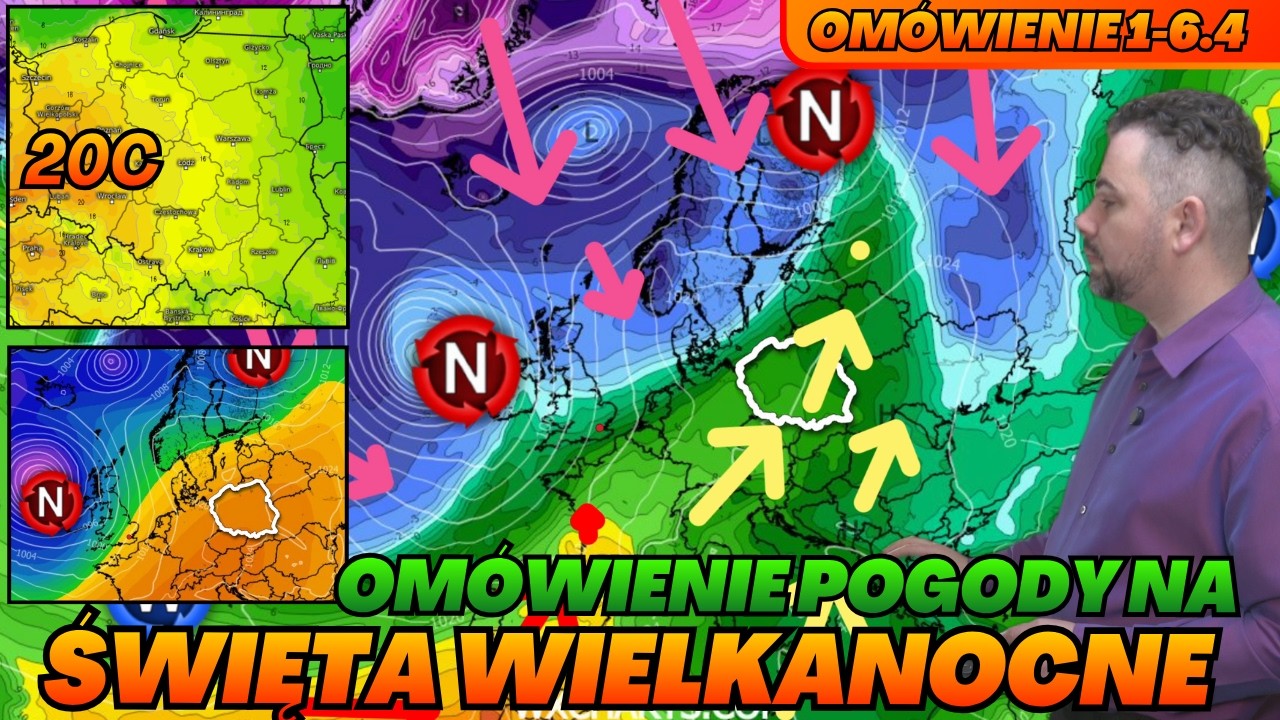 Pogoda na Wielki Tydzień. Wzrost temperatur w Wielkanoc. Więcej dynamiki w pogodzie. Om&oacute;wienie.