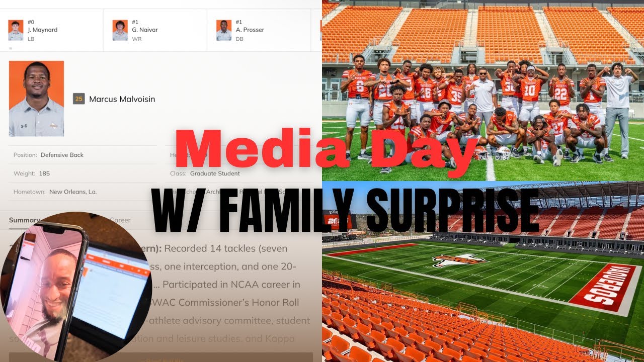 I CHANGED MY LAST NAME SURPRISE FOR STEPDAD / UTRGV FOOTBALL MEDIA DAY