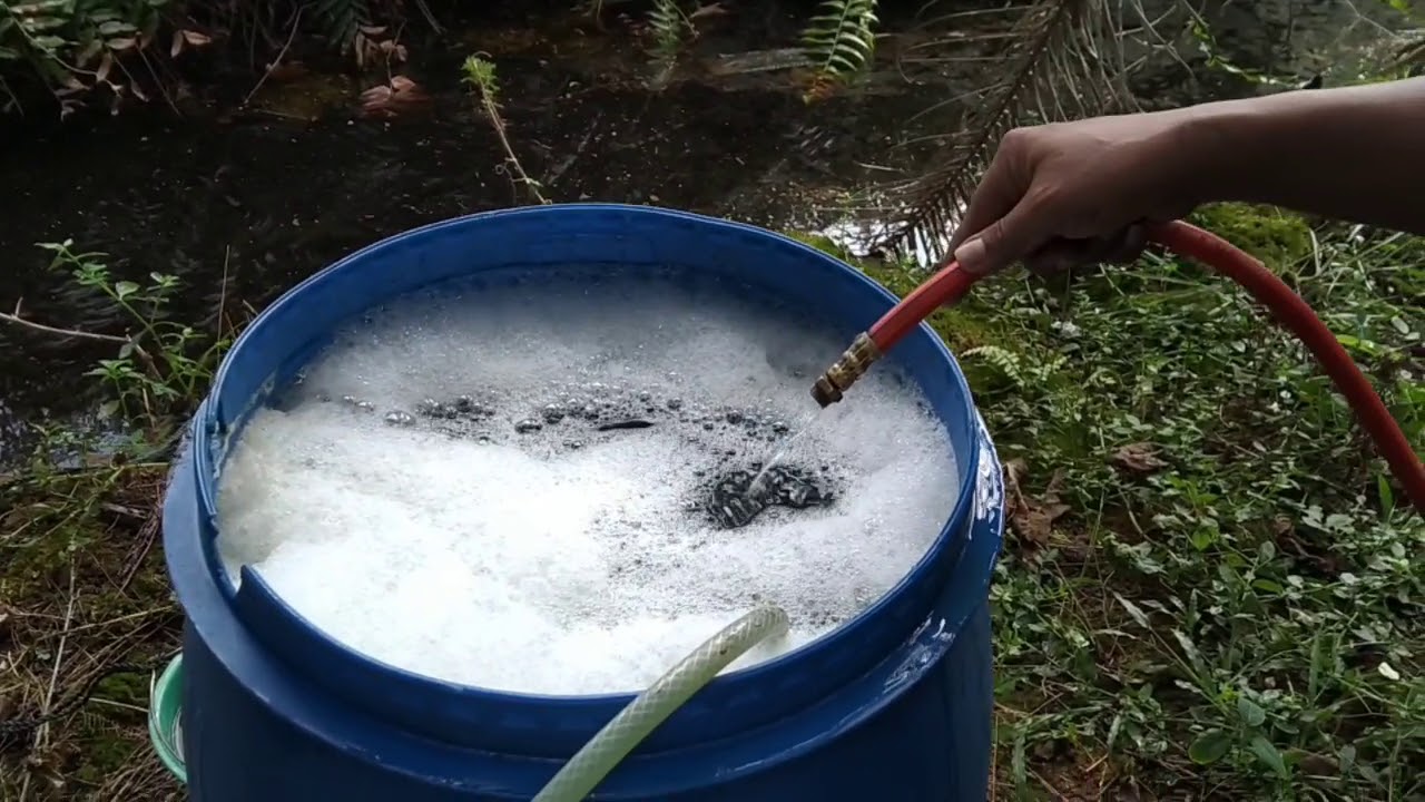 pompa elektrik dengan mengunakan selang 100 m