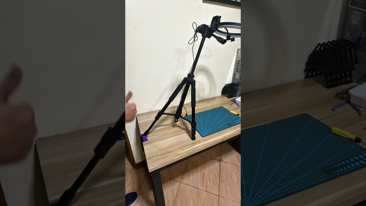 Tripod holder for top down camera setup. 