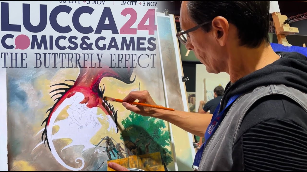 Ciruelo Live Painting at Lucca C&G 2024, Italy