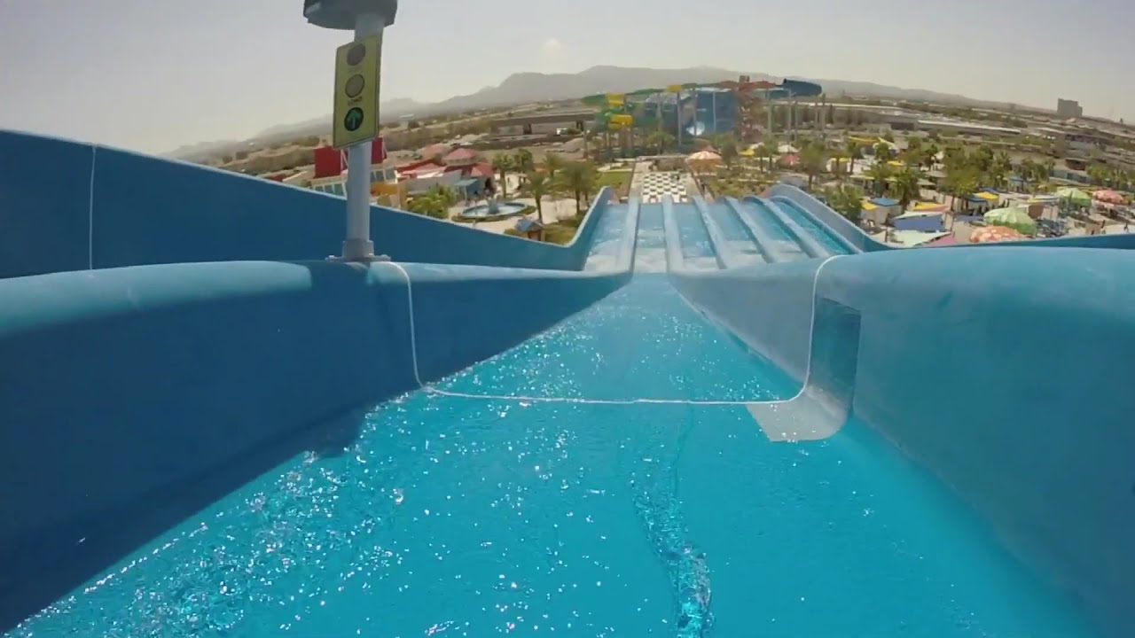 Surfin U.S.A. Water Slide (HD POV) Cowabunga Bay Las Vegas
