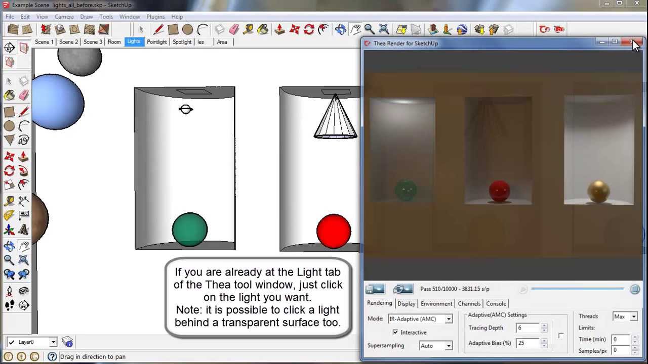 Thea for SketchUp: Setting Up Lights