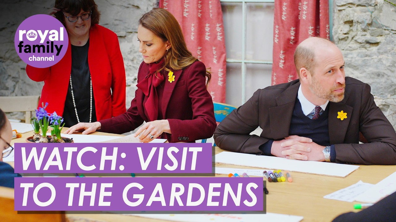 WATCH: The Prince and Princess of Wales visit the Hanging Gardens in Powys