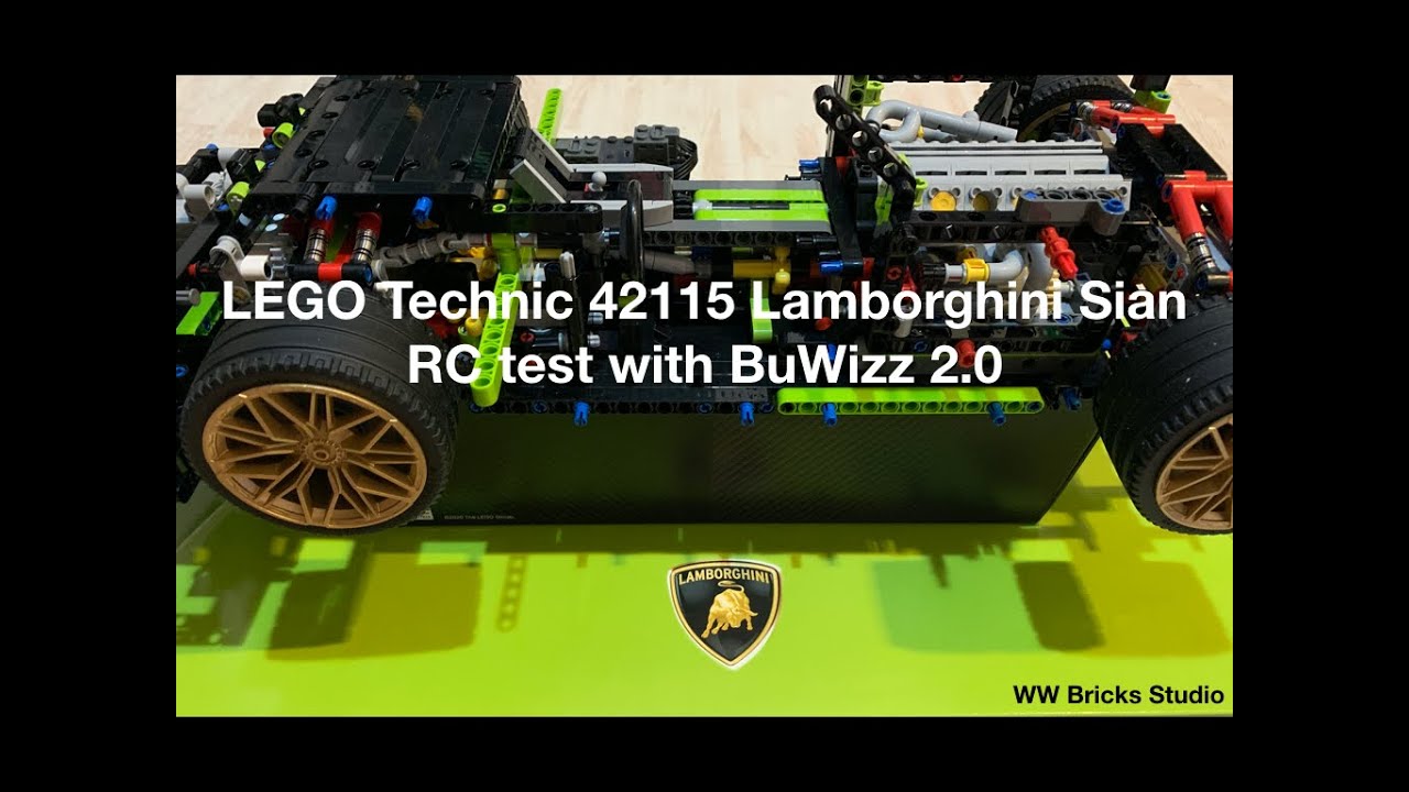 LEGO Technic 42115 Lamborghini Sian RC modification test with BuWizz 2.0
