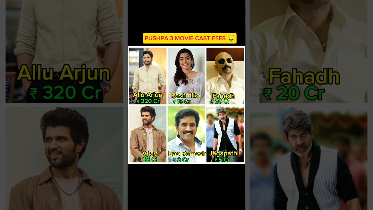 Pushpa 3 movie cast fees 