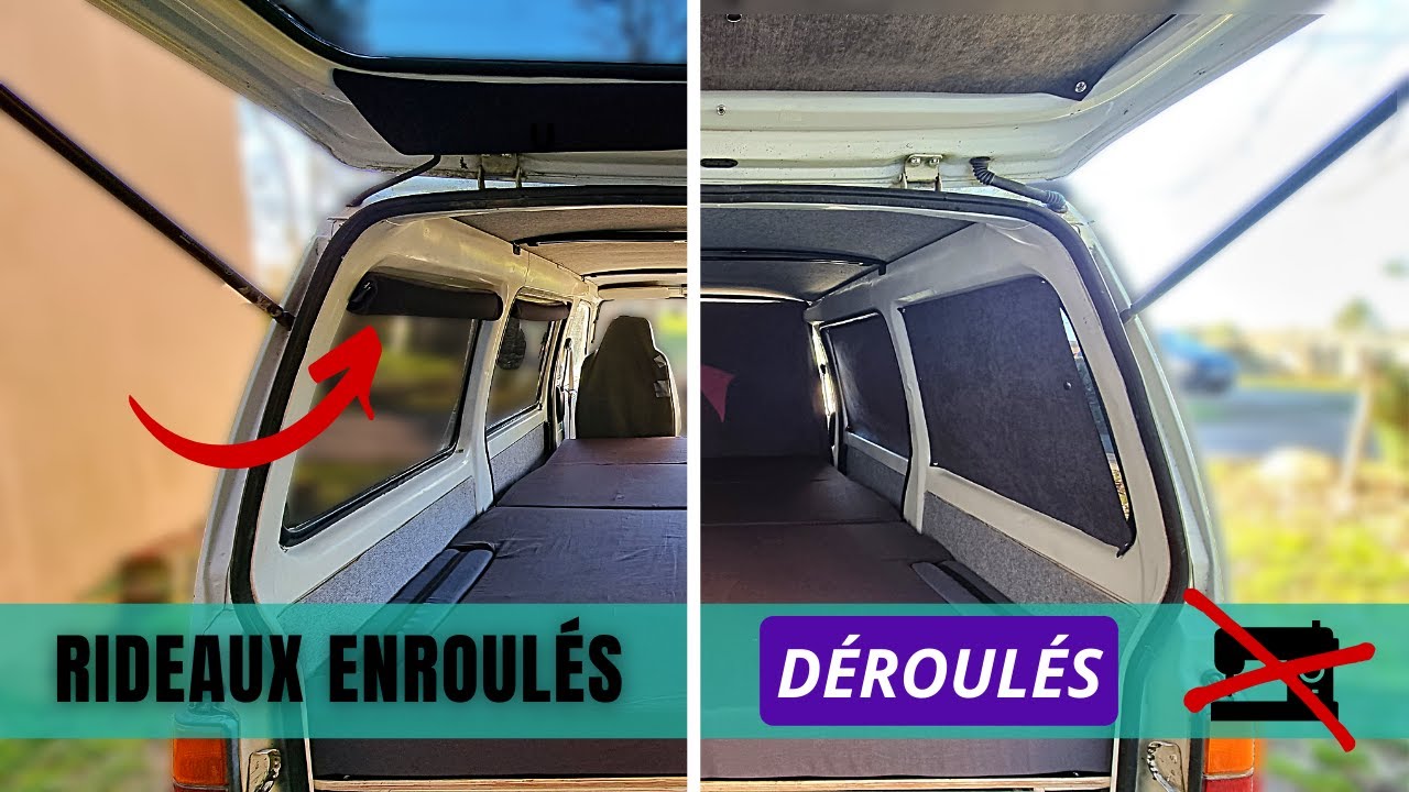 Comment FAIRE des RIDEAUX pour VAN aménagé SANS COUDRE ! (et housse de lit) (ep 17)