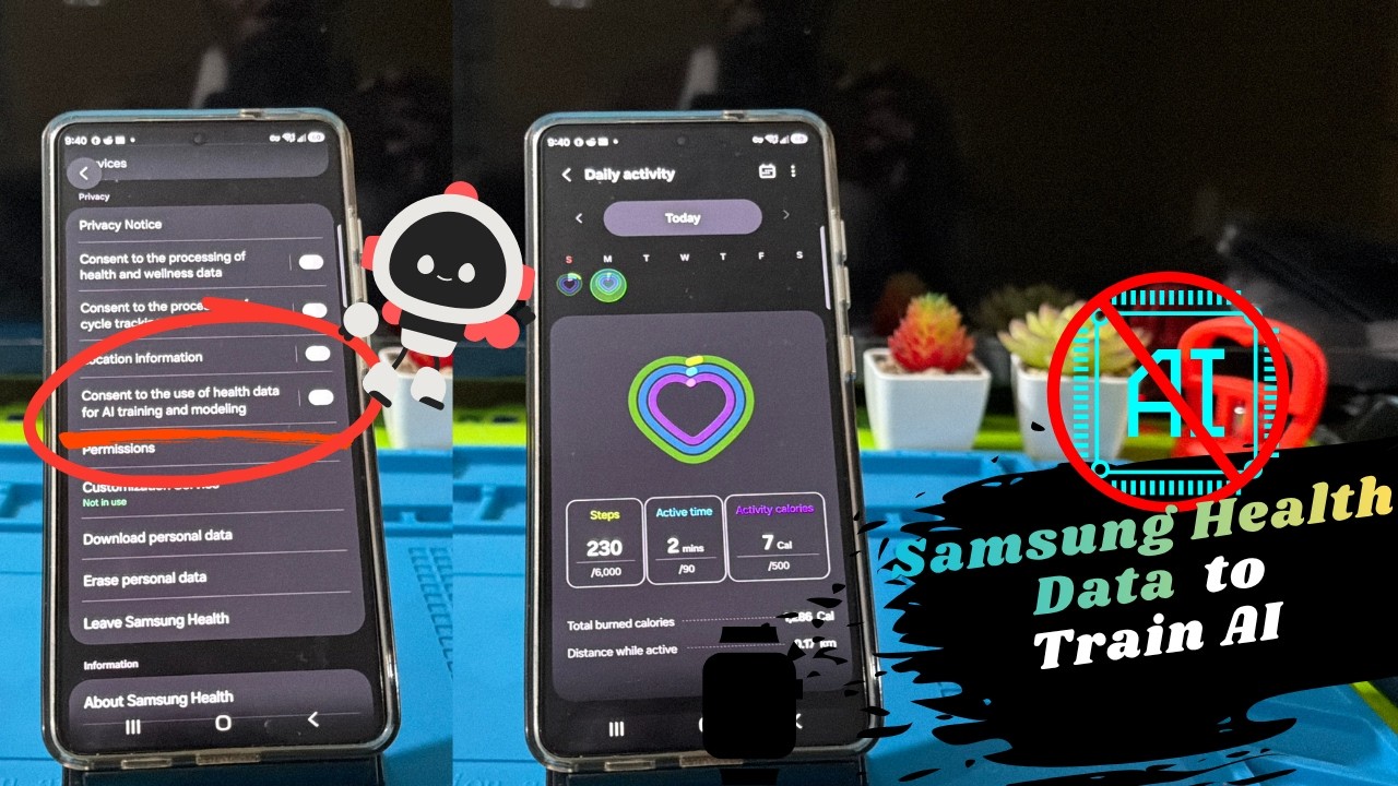 Opt out of Samsung Health use health data for AI training