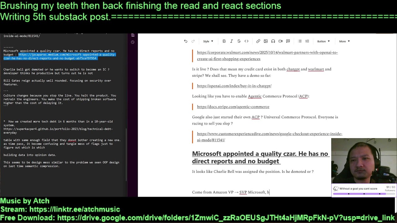 Study stream 18 #studywithme #leetcode #programming #systemdesign #ai #substack