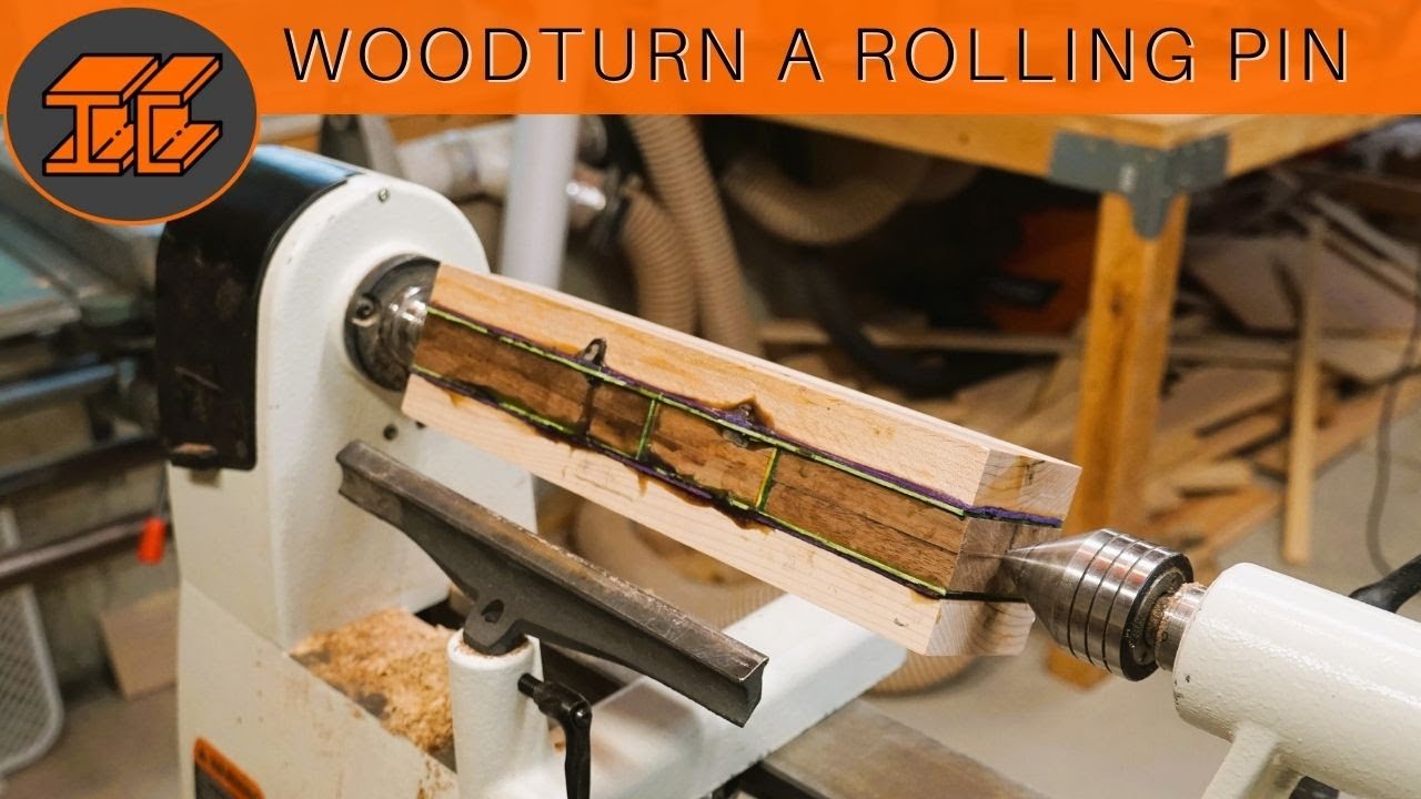 Woodturning a Color Ladder Rolling Pin
