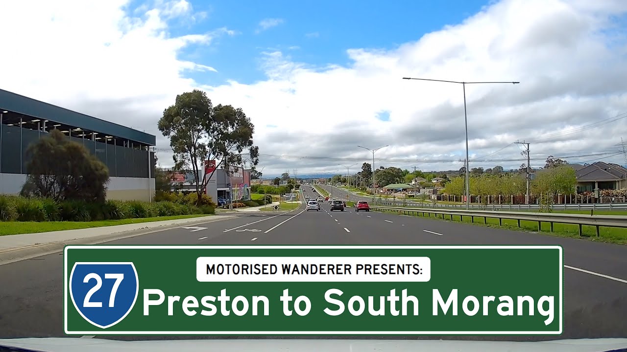 Melbourne State Route 27: Preston to South Morang (Real Time Driving 4K)