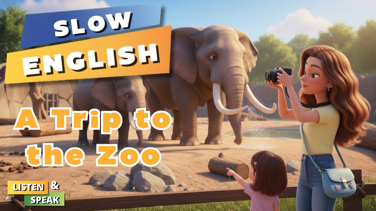 A Trip to the Zoo 🐾 | Learn English with a Daily Life Story I Slow English (A1-B1)