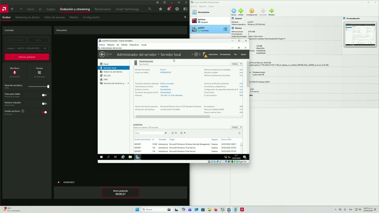 Práctica 2: Instalación y configuración de Active Directory, Unidad Organizativa, Usuarios y DNS.