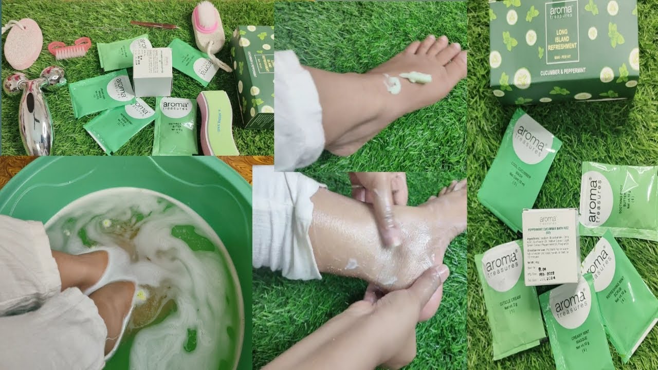 Aroma Treasurrs Long Island Refreshment Cucumber&Peppermint Mani-Pedi Kit!For Honest Review!