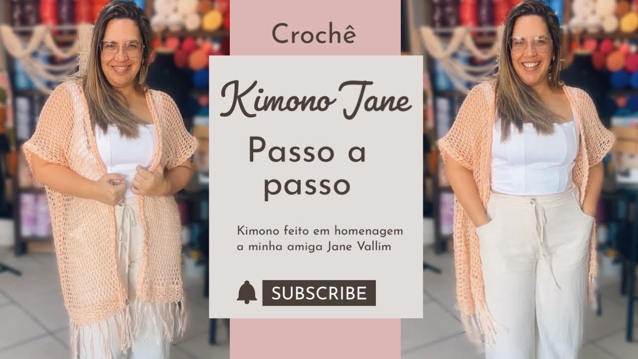 Kimono em crochê super fácil - ​⁠@Janevallimcroche