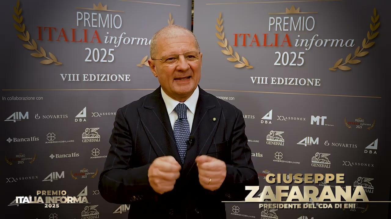 Giuseppe Zafarana, Presidente del CdA di Eni al Premio Italia Informa 2025