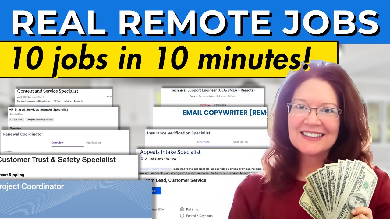 10 New Remote Jobs Availalbe Today (Entry Level And No Degree Options)