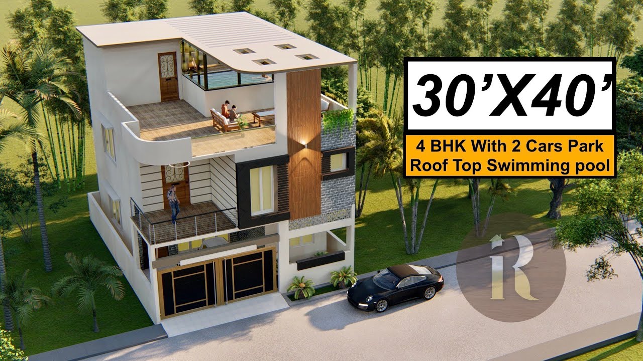 30X40 Duplex House design | 1200 Sqft House Plan | 9X12 Meters House Design with walkthrough