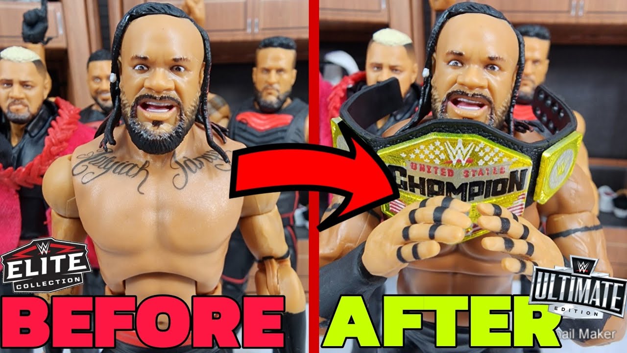WWE ELITE 118 JACOB FATU ULTIMATE EDITION CUSTOM UPGRADES! HOW TO FIX YOUR FIGGIE