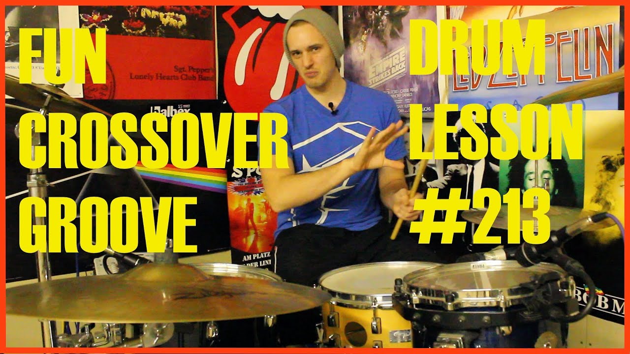 Fun Crossover Drum Beat - Drum Lesson #213